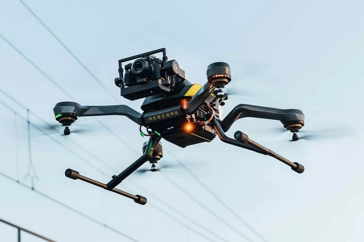Acecore Zoe Zetona Drone Mounts Its Camera Payload Out Front For Top-To-Bottom Visibility