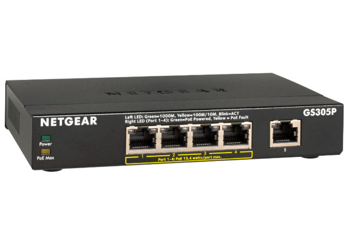 Netgear GS305P v2 63W 5-port PoE+ Switch