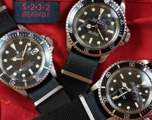 Scuba Diving with Three Vintage Rolex Submariner Watches