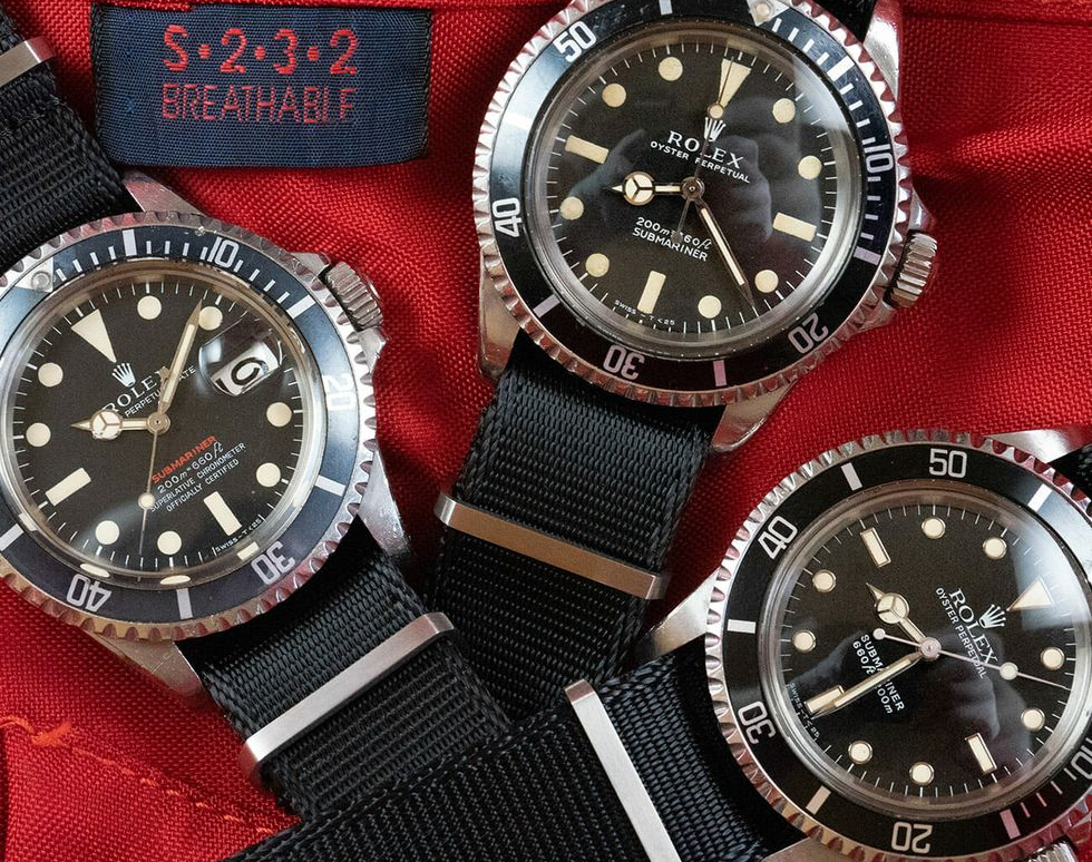 Three Vintage Rolex Submariner Watches