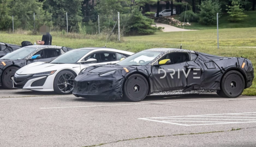 2023 Chevrolet Corvette E-Ray hybrid spied in right-hand drive