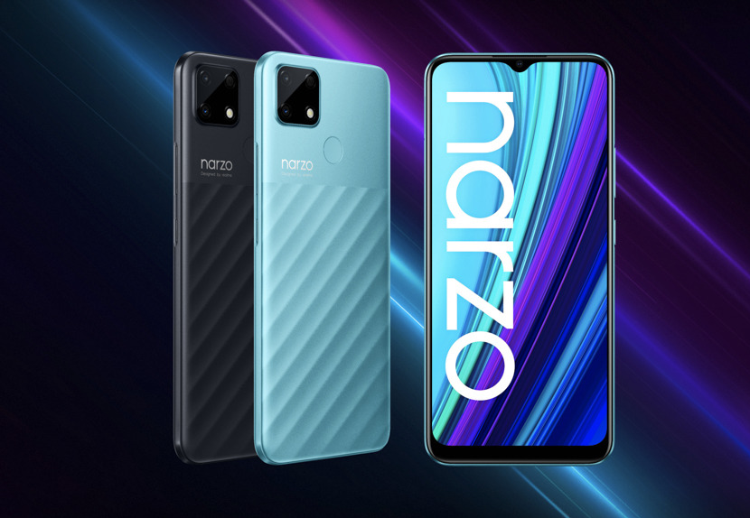 Realme Narzo 50A press render leaks, shows off revised dual-patterned back