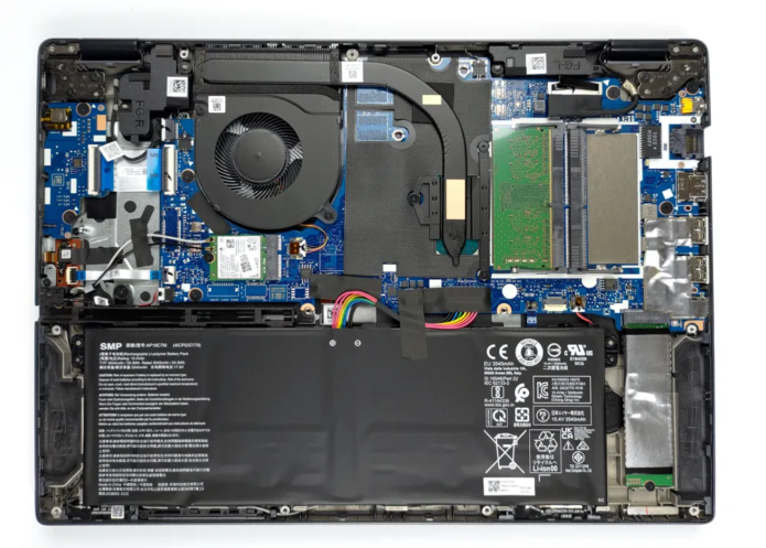 Inside Acer TravelMate Spin P4 (TMP414-51)