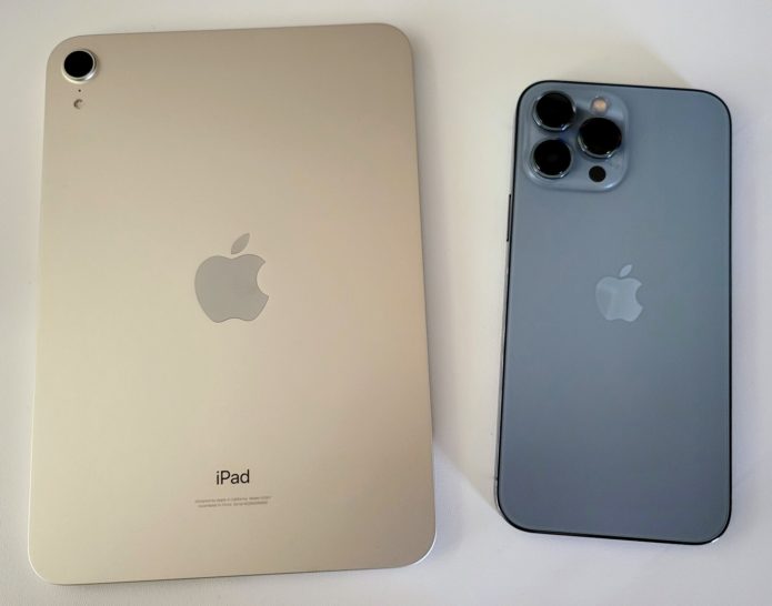 iPad mini and iPhone 13 Pro Max