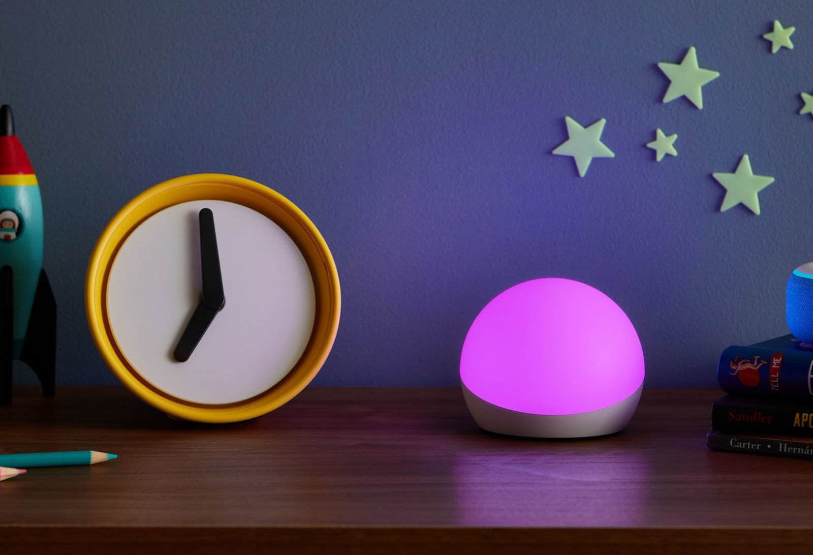 I use this one Alexa skill to keep our child from waking us up too early