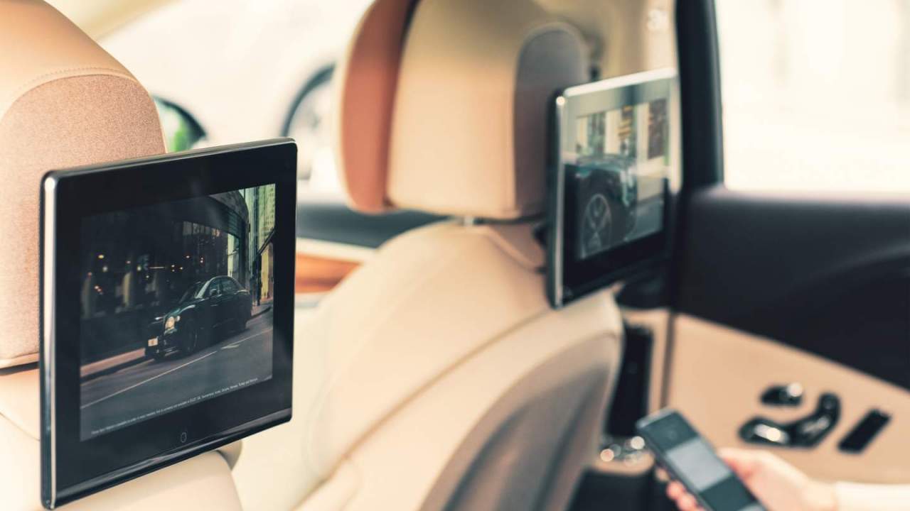Bentley Rear Seat Entertainment has two rear touchscreens and nifty connectivity features