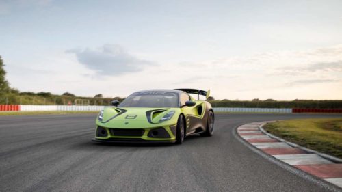 Lotus Emira GT4 has a 400HP supercharged V6 engine and a large wing