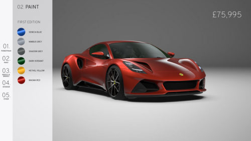 Lotus Emira V6 First Edition starts at £75,995
