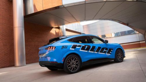 Ford reveals the Mustang Mach-E EV for police testing