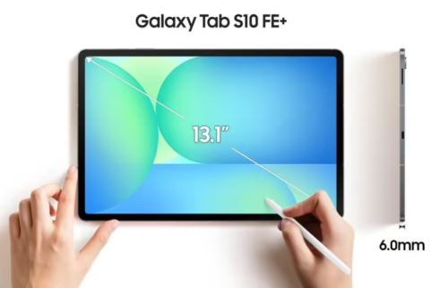 Samsung Galaxy Tab S10 FE/FE+ Panel rendering exposure: 10.9/13.1 inch screen, 6.0mm thick