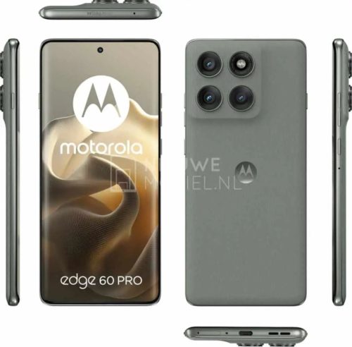 MOTOROLA Edge 60 Pro phone rendering re-exposure: the fourth button appeared, the new green appearance