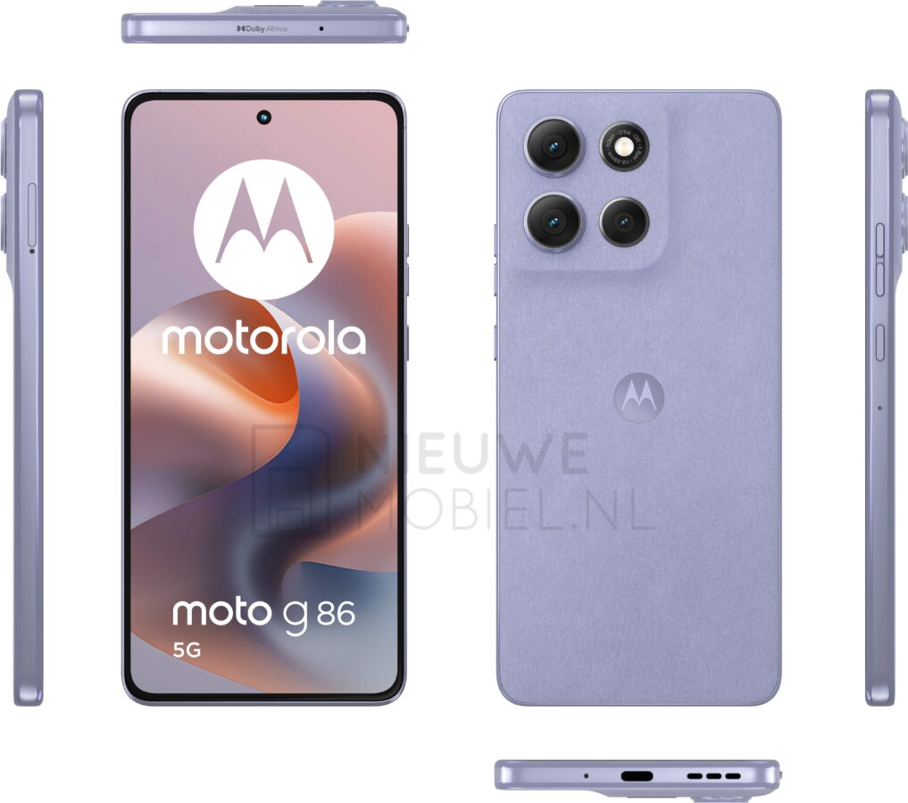 The first renderings of MOTOROLA Moto G86 5G mobile phone have been exposed: Edge style