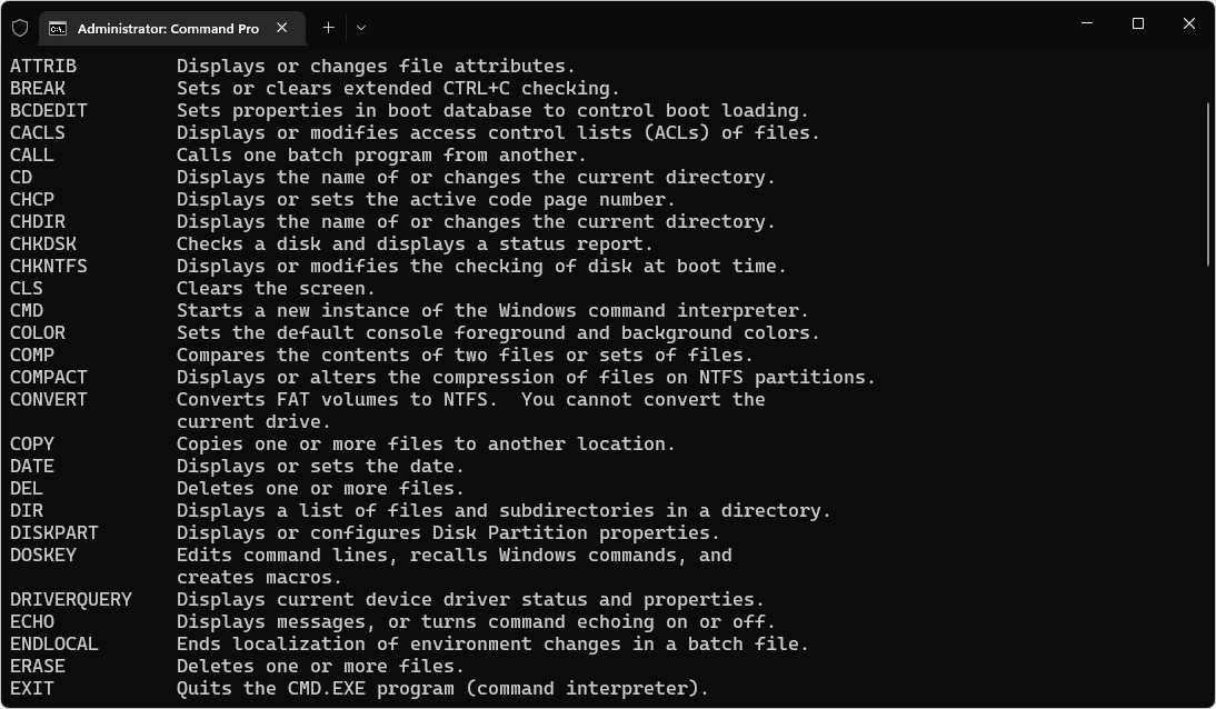 The Complete List of Command Prompt (CMD) Commands