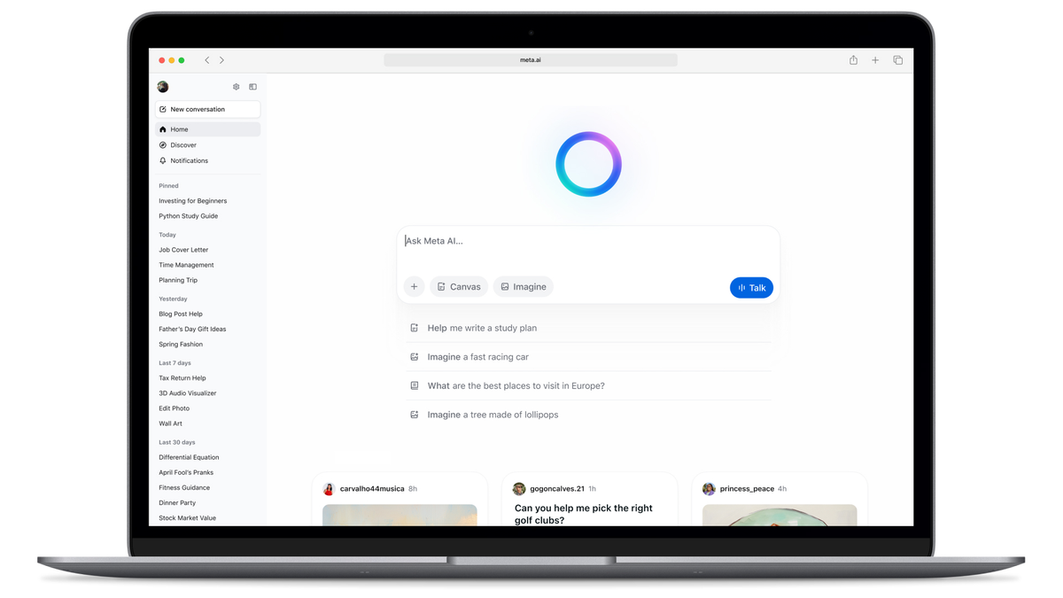 Meta’s AI app to challenge ChatGPT is here — and yes, it’s ‘social’