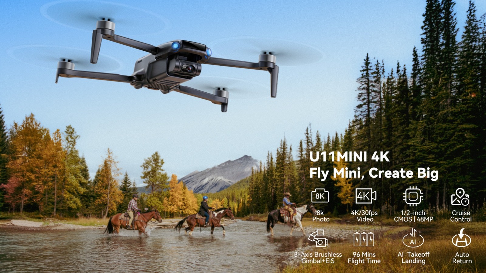 The Ruko U11MINI 4K Pocket Aerial Drone Is Perfect For First-Time Users And Experienced Enthusiasts Alike