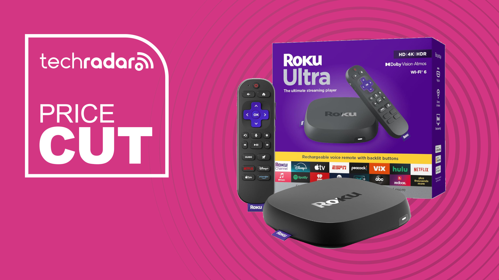 The speedy Roku Ultra streaming player drops to a great low price at Amazon