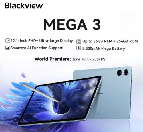 Only $199.99! Blackview MEGA 3 Global Launch: The Clearest 12.1″ 2.5K AI Flagship Tablet with Full Access to the World’s Top 3 AI Models, Stylus Included for Creation, Note-taking, and Productivity