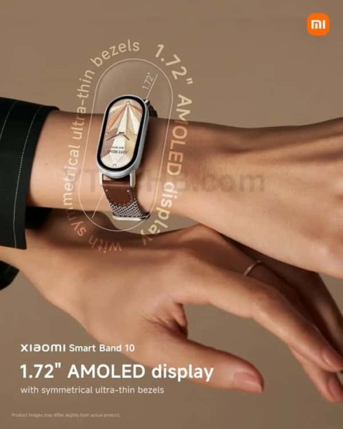 The official promotional materials of Xiaomi Band 10 have been exposed: 1.72-inch screen + 21-day battery life