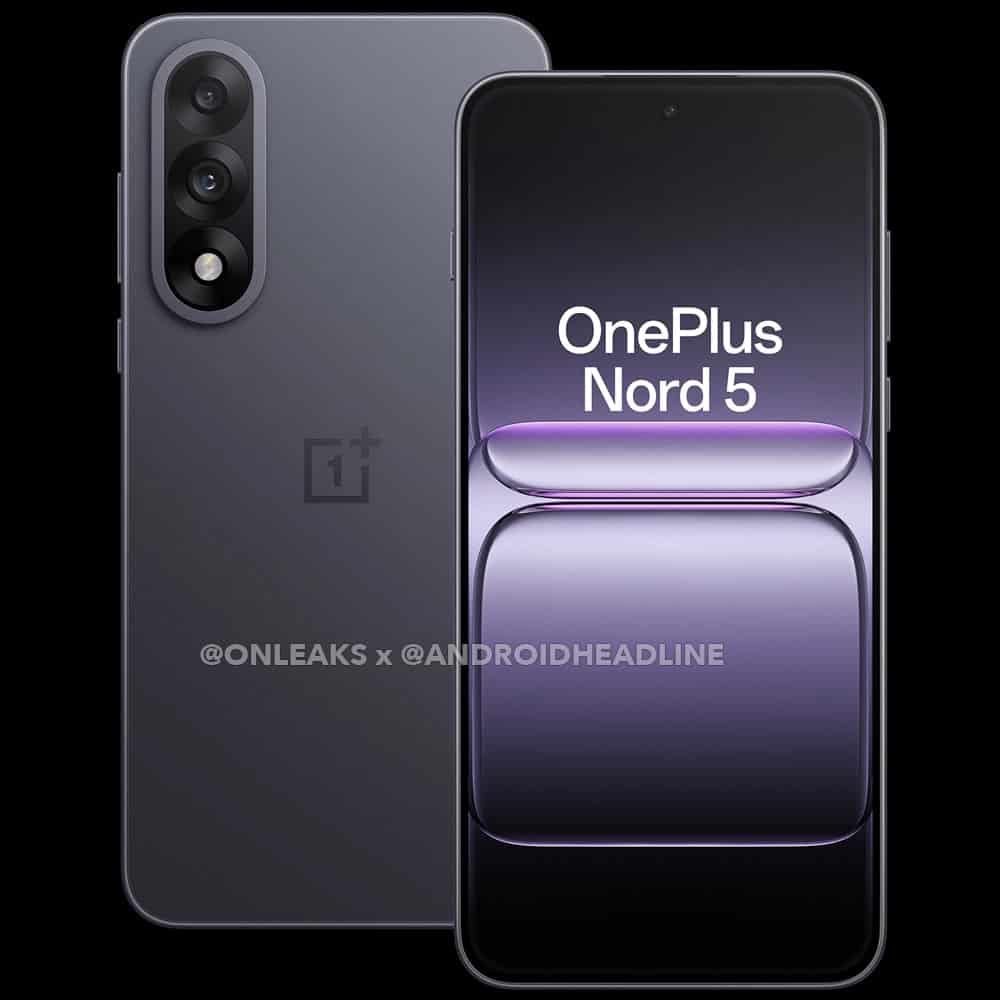Oneplus Nord 5 / CE 5 phone renderings exposed: 50-megapixel main camera, 5200mAh battery