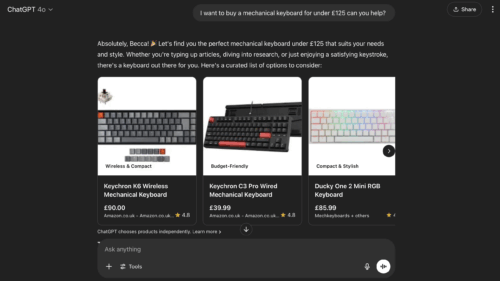 I tried ChatGPT’s new shopping feature – here’s what it’s like and how to use it