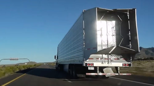What Are Those Large Flaps On The Back Of A Semi-Trailer For?
