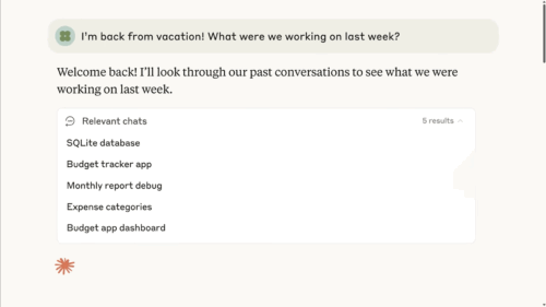 You can now give Claude access to memories of previous conversations, but only if you want to