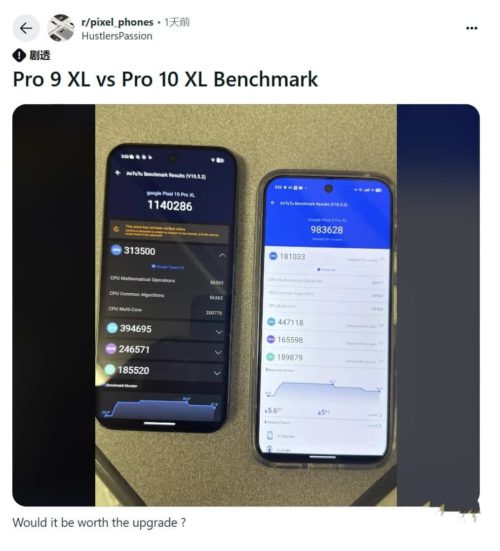 The Benchmark Scores of Google Pixel 10 Pro XL mobile phone have been Exposed