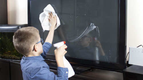 Why Using Glass Cleaner On Your TV Is Never A Good Idea