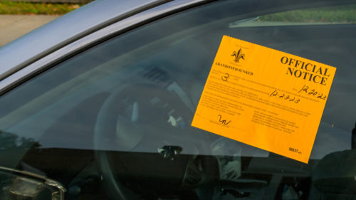 If You See An Orange Sticker On An Abandoned Car, Here’s What It Means