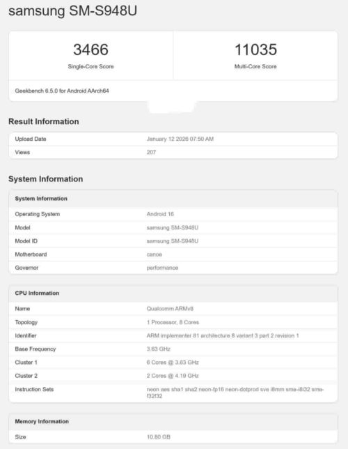 The Benchmark Scores of Samsung Galaxy S26 Ultra Smartphone have been Revealed