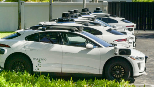 Waymo Car Caught On Video Cruising Down Light Rail Tracks