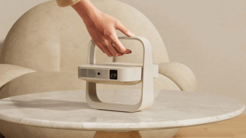 Our favorite budget projector maker has a smart new portable model that folds away into a simple ‘ornament’ when not in use