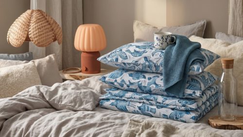 IKEA bedroom trends for summer: create a coastal haven with calming blues and bright coral
