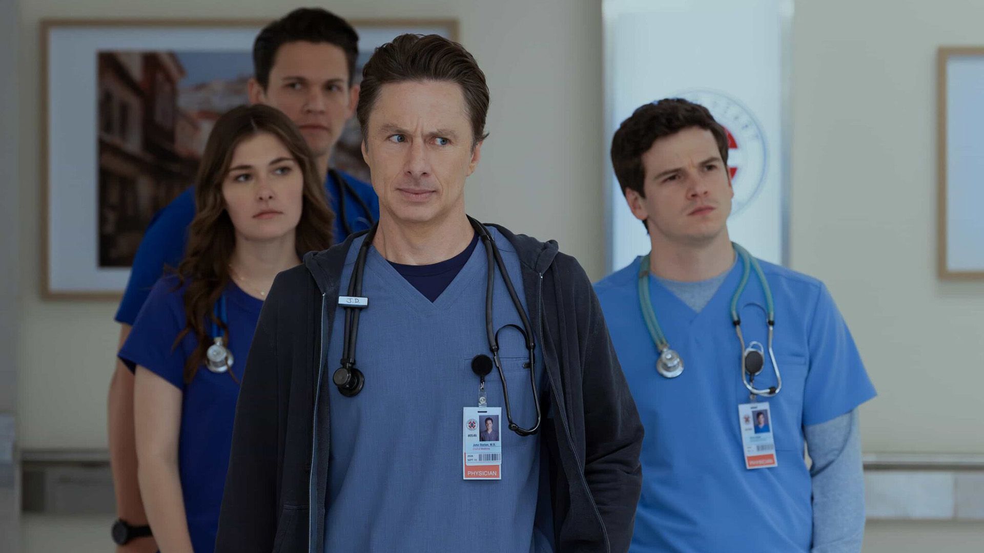 What is the release date for Scrubs season 10 episode 8 on Hulu and Disney+?