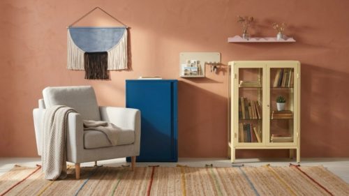 IKEA living room trends for summer: playful colors and open storage for a welcoming space that’s packed with personality