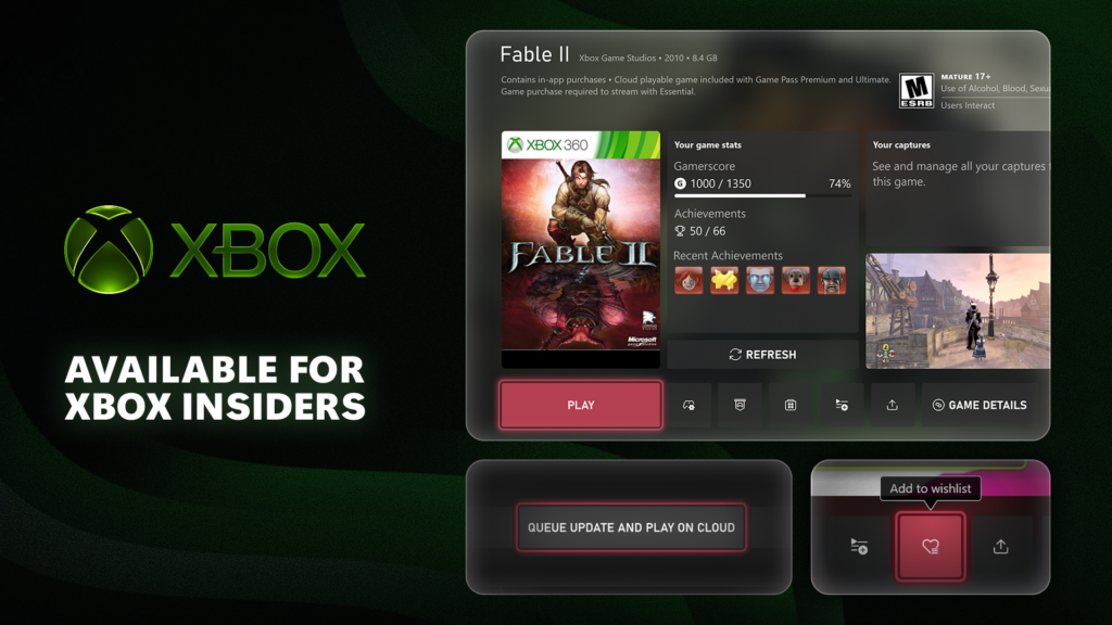 Available for XBOX Insiders: Updates to Gamertags, Game Hubs, and Wishlists – XBOX Wire