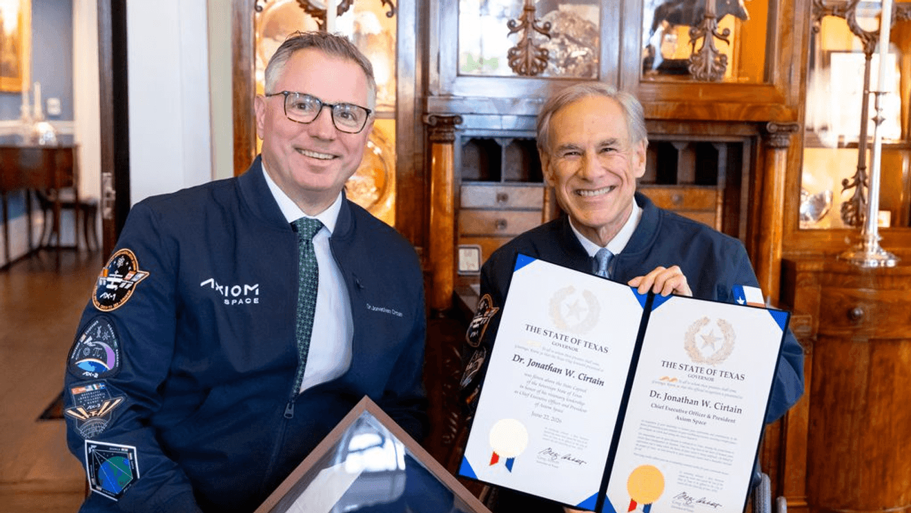 Axiom Space establishes Texas as legal headquarters, Gov. Abbott announces