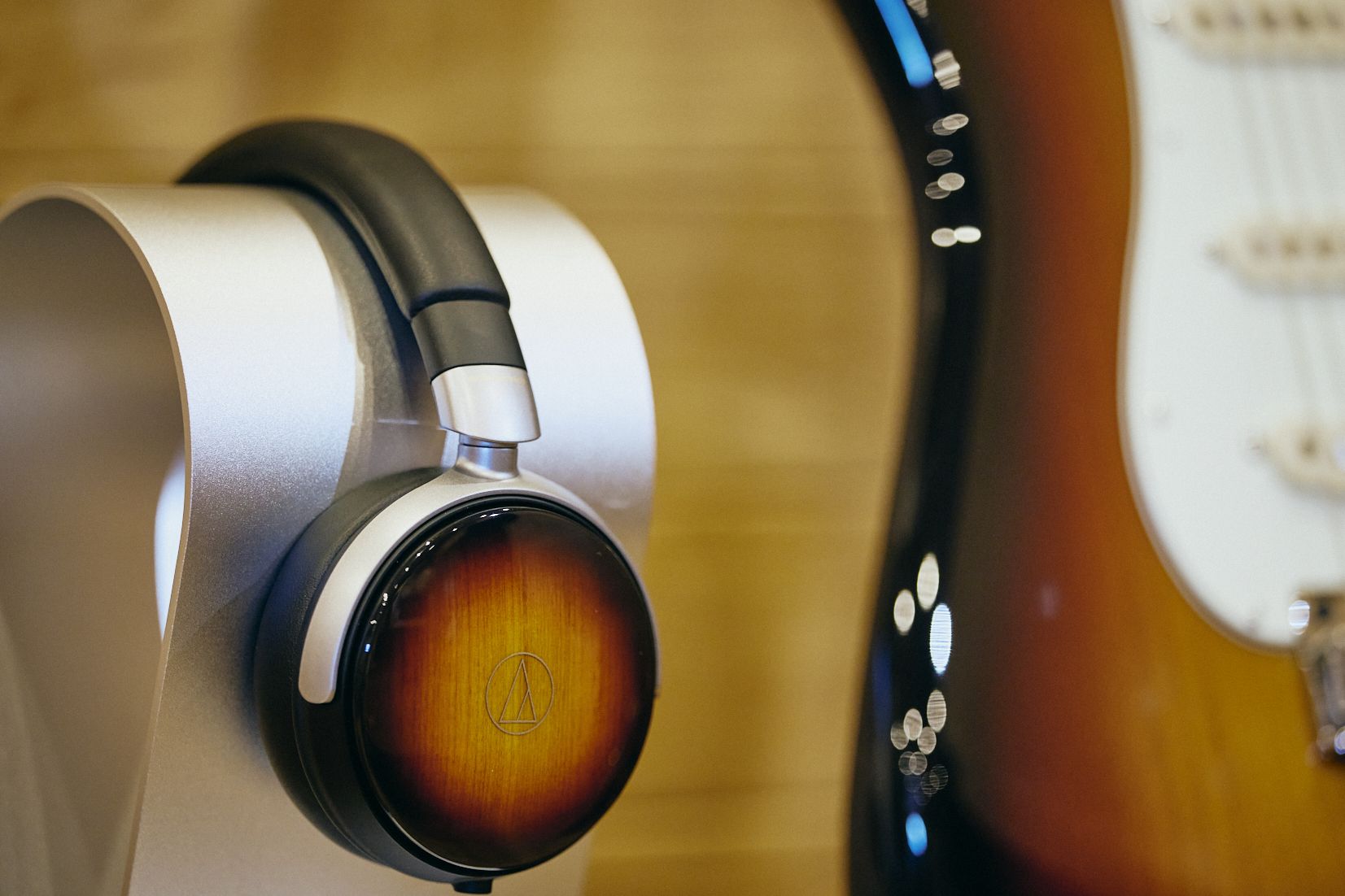 Audio-Technica’s wood-clad wired headphones want to emulate “a classic electric guitar”