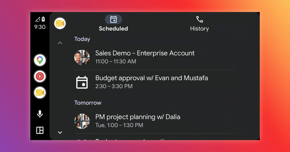 Google Meet finally lands on Android Auto, giving you one less excuse to skip a meeting