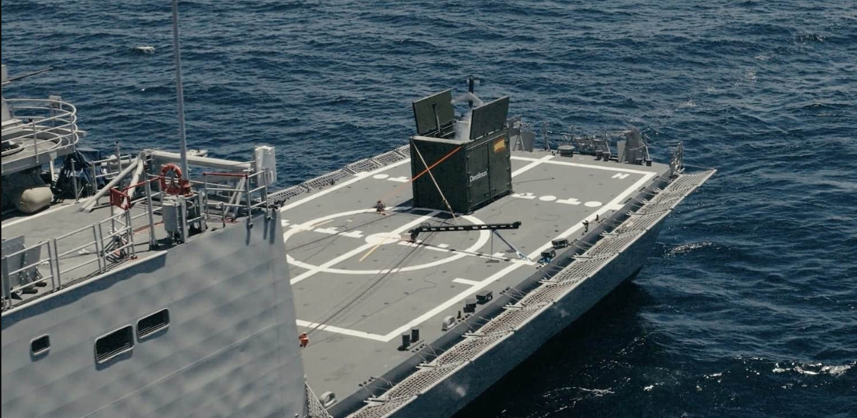 Ruta Cruise Missile Manufacturer Tests Hornet Interceptor Drone From Spanish Frigate Santa María