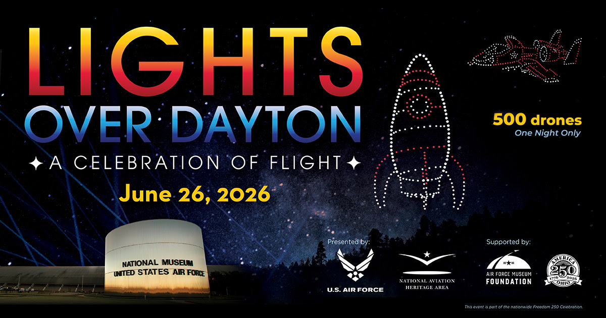 The National Museum of the U.S. Air Force to Host 500-Drone “Lights Over Dayton” Show – Vintage Aviation News
