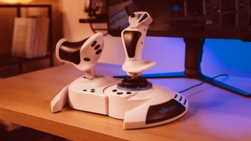 Thrustmaster’s new specialized T.Flight Hotas 5 Microsoft Flight Simulator Edition provides a plug-and-play flight sim setup for just $109 — featuring 5-axis control with 16-bit precision and dual-rud