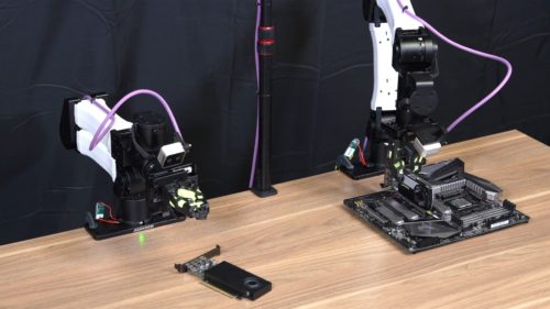 Nvidia reveals AI robots that taught themselves to install GPUs into motherboards — video shows robot ‘solve high-precision tasks like… installing GPUs all by itself’