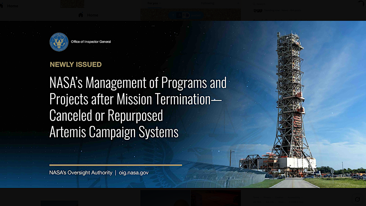 NASA OIG Does Cleanup On All The Artemis Changes