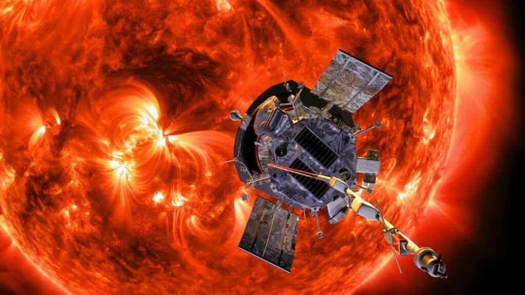 In December 2024 a NASA spacecraft flew straight into the Sun’s outer atmosphere at 430,000 miles per hour, the fastest any human-made object has ever moved, through a region millions of degrees hot — and survived because a 4.5-inch carbon shield kept everything behind it at roughly room temperature.