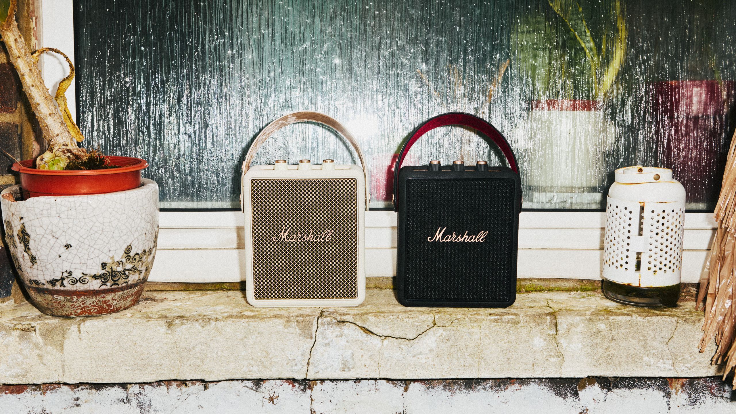 Marshall’s guitar amp-inspired Stockwell III is a small, portable speaker with a big battery life