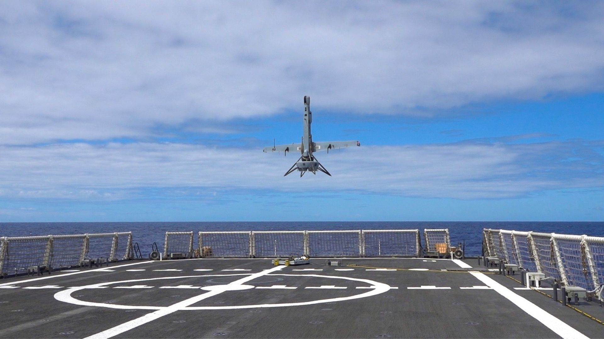 US warship launches long-endurance V-BAT drone in South China Sea