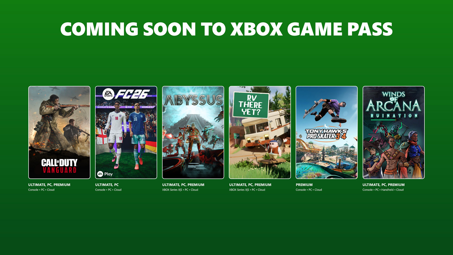 Coming to XBOX Game Pass: EA Sports FC 26, RV There Yet?, Winds of Arcana: Ruination, and More – XBOX Wire