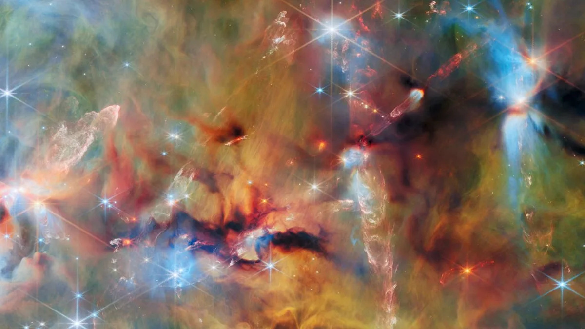 James Webb telescope finds a colorful surprise buried in the Sword of Orion