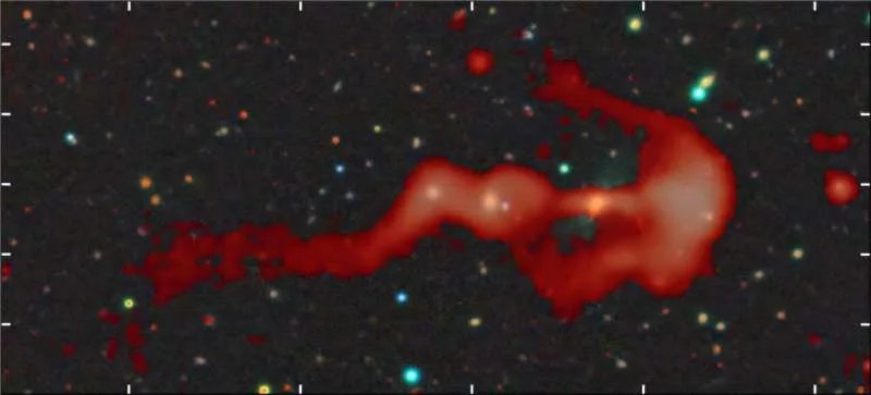 A cosmic bow shock: Astronomers spot a galaxy shooting through space